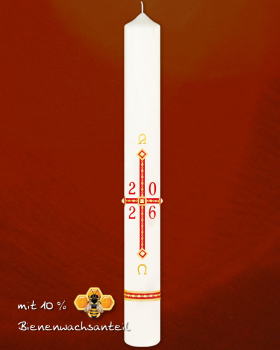 Osterkerze 800 x 80 mm klassisch Kreuz und Nägel