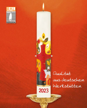 Osterkerze 800 x 80 mm "Ich bin die Auferstehung"