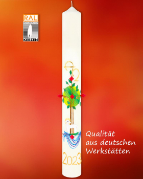 Osterkerze Lebensbaum-Lamm 800/80 + Nägel