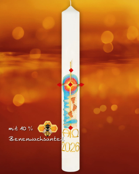 Osterkerze 800 x 80 mm "Spuren im Sand"