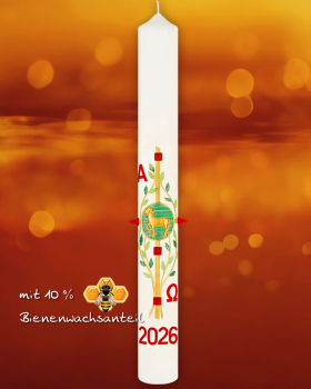 Osterkerze "Kreuz des Lebens" 800 x 80 mm