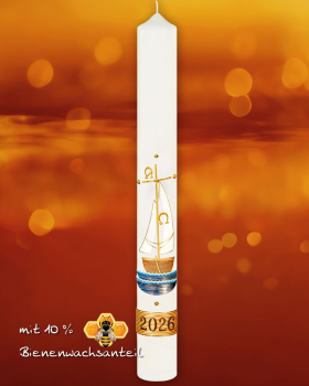 Osterkerze 800 x 80 mm Schiff der Gemeinschaft