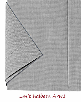 Collarhemd XL Einzelstück Oxford Hellgrau Halbarm