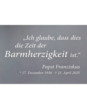 Glaswindlicht 6 cm, "Trauer - Papst Franziskus"