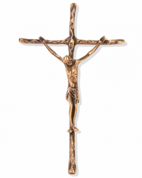 Papstkreuz aus Bronze patiniert 60 x 38 cm