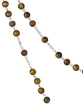 Rosenkranz Tigerauge 6 mm Ø Perlen im Geschenketui