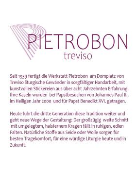 Kasel violett 100 % Seide gefüttert 135 cm inkl. Stola