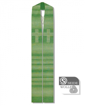 Stola grün mit einem Kreuz 140 cm lang