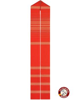 Preview: Priesterstola rot 150 cm Goldfädeneinwebe Wolle/ PE