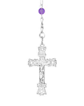 Preview: Rosenkranz Amethystperlen 6 mm Ø im Geschenketui