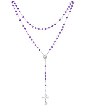 Rosenkranz Amethystperlen 6 mm Ø im Geschenketui