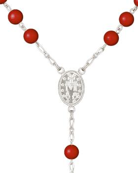 Preview:  Rosenkranz 6 mm Ø Perlen Koralle im Geschenketui