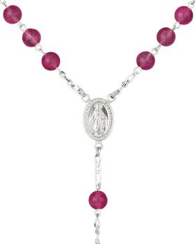 Rosenkranz Fuchsia 4 mm Ø Perlen im Geschenketui