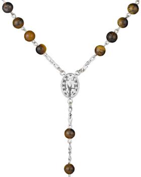Preview: Rosenkranz Tigerauge 6 mm Ø Perlen im Geschenketui