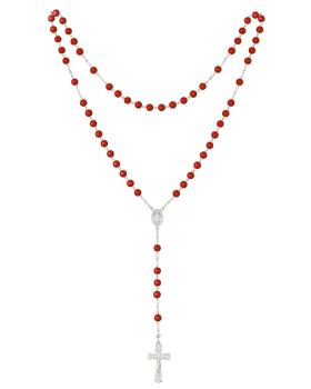  Rosenkranz 6 mm Ø Perlen Koralle im Geschenketui