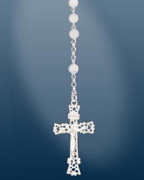 Preview: Rosenkranz Perlmutt 4 mm Ø Perlen im Geschenketui