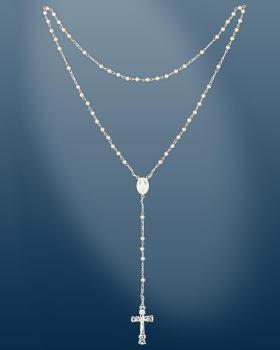 Preview: Rosenkranz im Geschenketui Sterling Silber 4 mm Ø