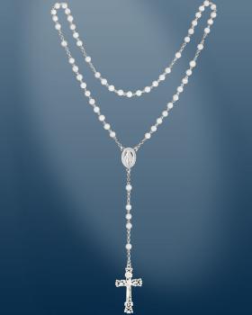 Rosenkranz Perlmutt 4 mm Ø Perlen im Geschenketui
