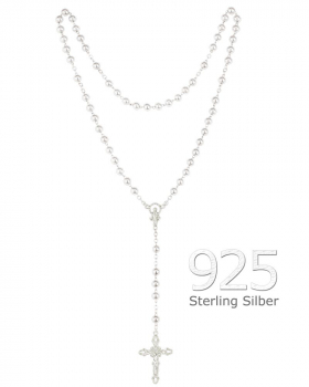 Rosenkranz echt Silber 925 kleine Perlen 4 mm Ø