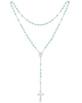 Preview: Rosenkranz Türkis 4 mm Ø Perlen im Geschenketui