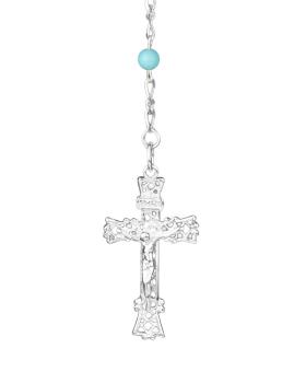 Preview: Rosenkranz Türkis 4 mm Ø Perlen im Geschenketui