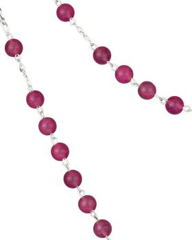 Preview: Rosenkranz Achat Fuchsia 6 mm Ø Perlen im Etui