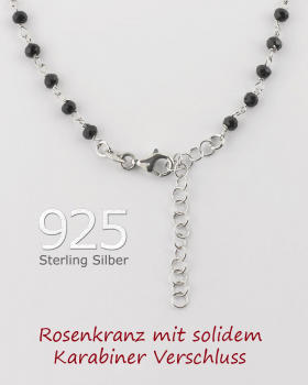 Rosenkranz echt Silber 925, filigrane Perlen