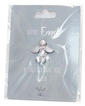 Anstecker Engel Set 4 Stück 3 x 3 cm mit Sprüchen