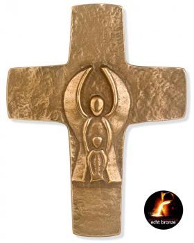 Bronzekreuz Schutzengel, 12 x 9,5 cm