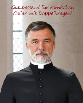 Latzcollar mit doppletem Stehkragen, für Soutanen