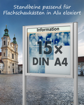 Ständerpaar zum Einbetonieren quadratisch Alu