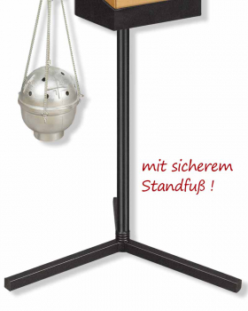 Rauchfaßständer Stahl schwarz, 128 cm hoch