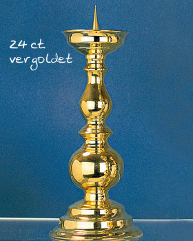 Standleuchter 24 ct. vergoldet 25 cm hoch