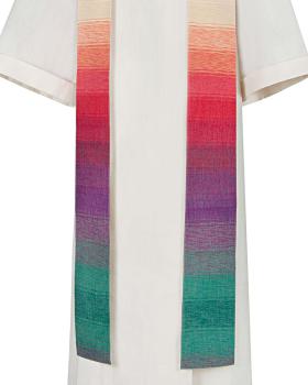 Preview: Priest’s stole with colour gradient in rainbow colours
