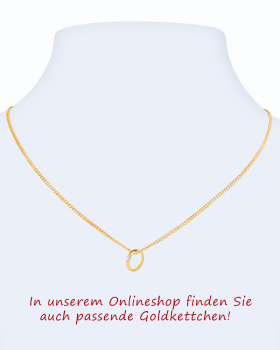 Taufring gold 333 mit rotem Schmuckstein 10mm