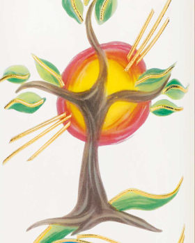 Osterkerze 225 x 70 mm "Lebensbaum"