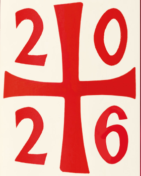 Preview: Osterkerze mit Jahreszahl, 12 Stück im Karton