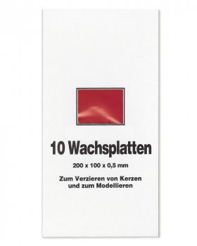 10 Wachsplatten kaminrot Verzierwachs 10x20 cm