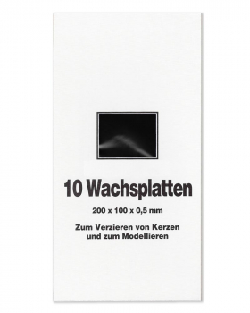 10 Wachsplatten schwarz 10 x 20 cm