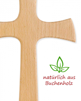 Holzkreuz 20 cm hoch Buchenholz