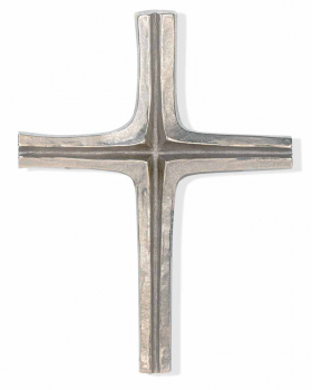 Silberbronzekreuz Handarbeit, mit Wandaufhängung
