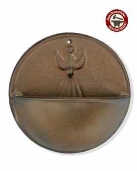 Weihwasserkessel Keramik braun 18 cm Ø