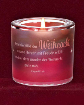 Glaswindlicht 6cm , "Die Stille der Weihnacht"