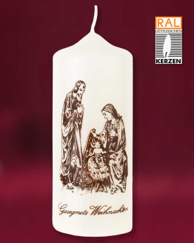 Weihnachtskerzen 12 St. im Karton, 150x60 mm, Gesegnete Weihnachten