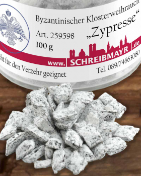 Zypresse griechisch geschnitten, 100 gr. im Glas