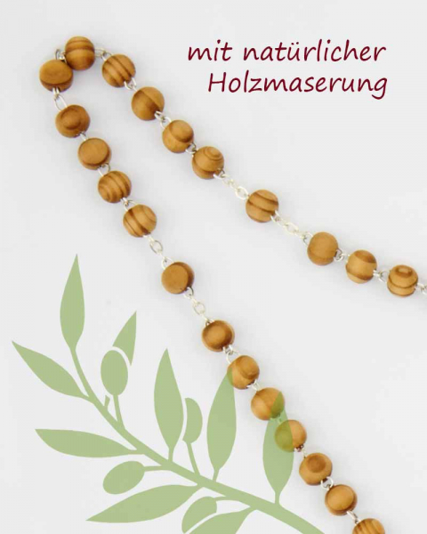 Rosenkranz Holzperlen 4 mm Ø schöne Maserung