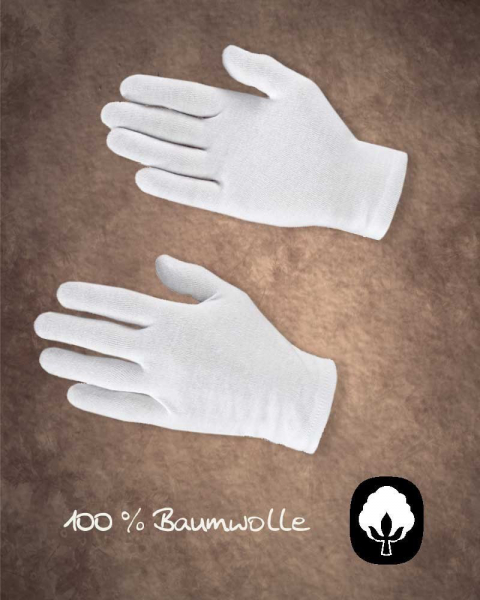Handschuhe weiß, 100% Nylon
