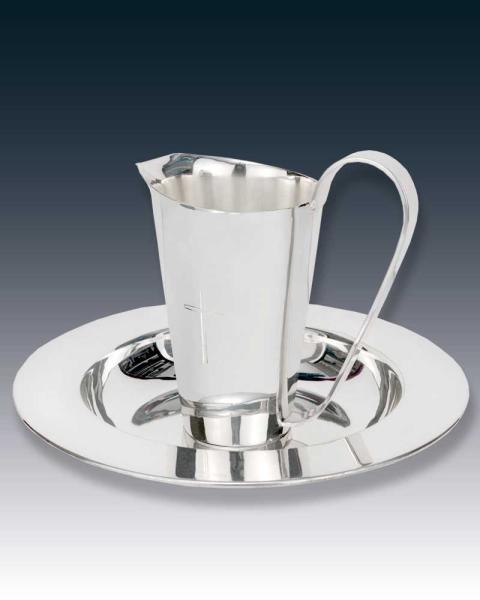 Taufgarnitur versilbert - Kanne 16cm 10cm Ø