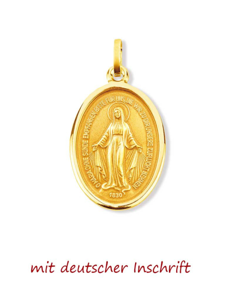 Wunderbare Medaille 18ct Gold, 14 mm, 750 Gold