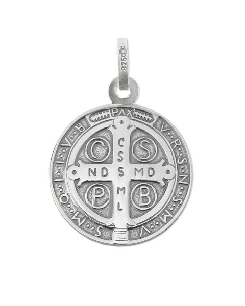 Benediktus Medaille 25 mm Ø Sterling Silber 925